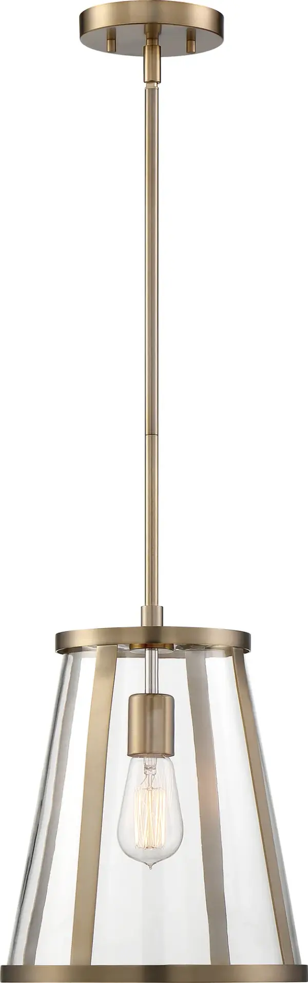 Bruge Pendant Light - Burnished Brass with Clear Glass - Image 4