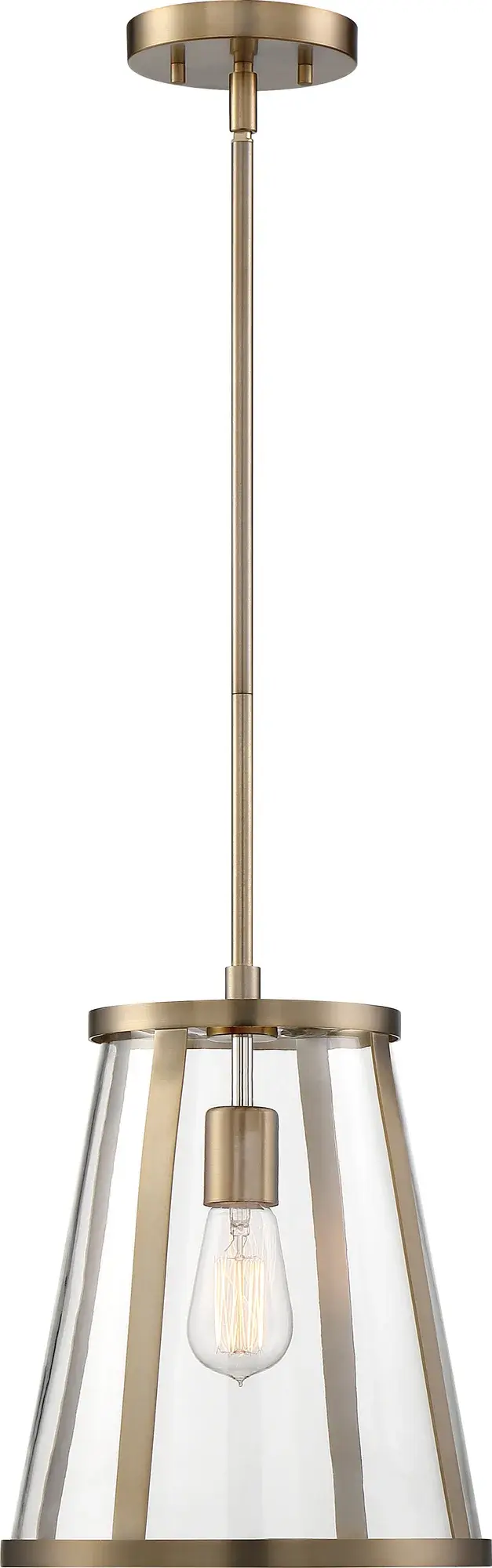Bruge Pendant Light - Burnished Brass with Clear Glass - Image 4