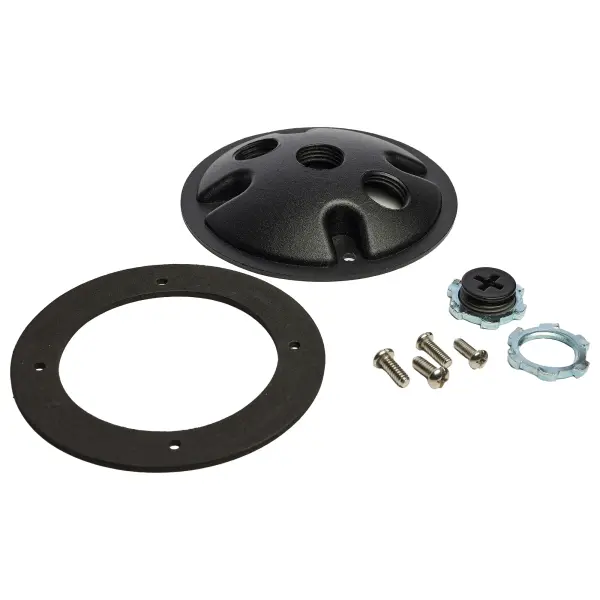 1-Light Die Cast Mounting Plate in Matte Black - Image 1