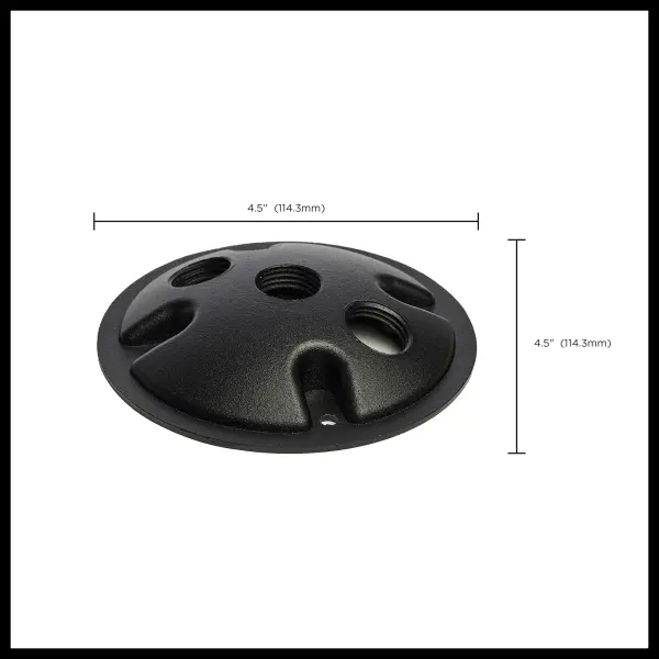 1-Light Die Cast Mounting Plate in Matte Black - Image 2