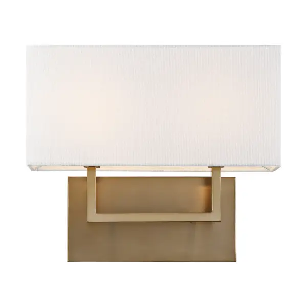 Tribeca 2-Light Vanity Sconce in Burnished Brass - Image 1
