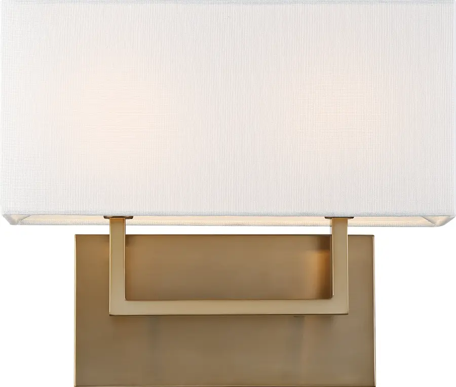 Tribeca 2-Light Vanity Sconce in Burnished Brass - Image 2