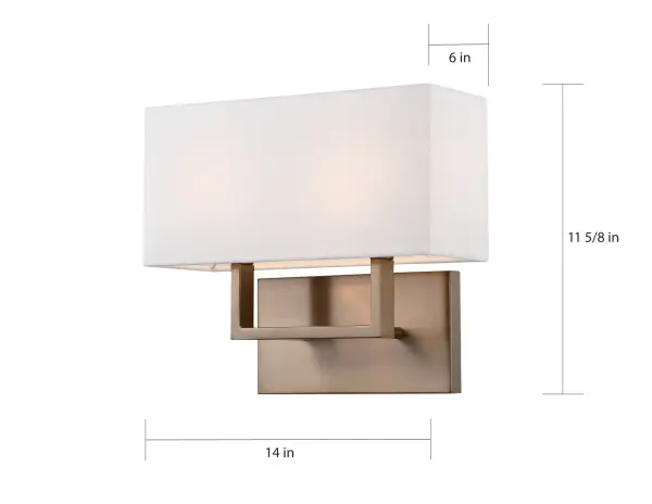 Tribeca 2-Light Vanity Sconce in Burnished Brass - Image 5