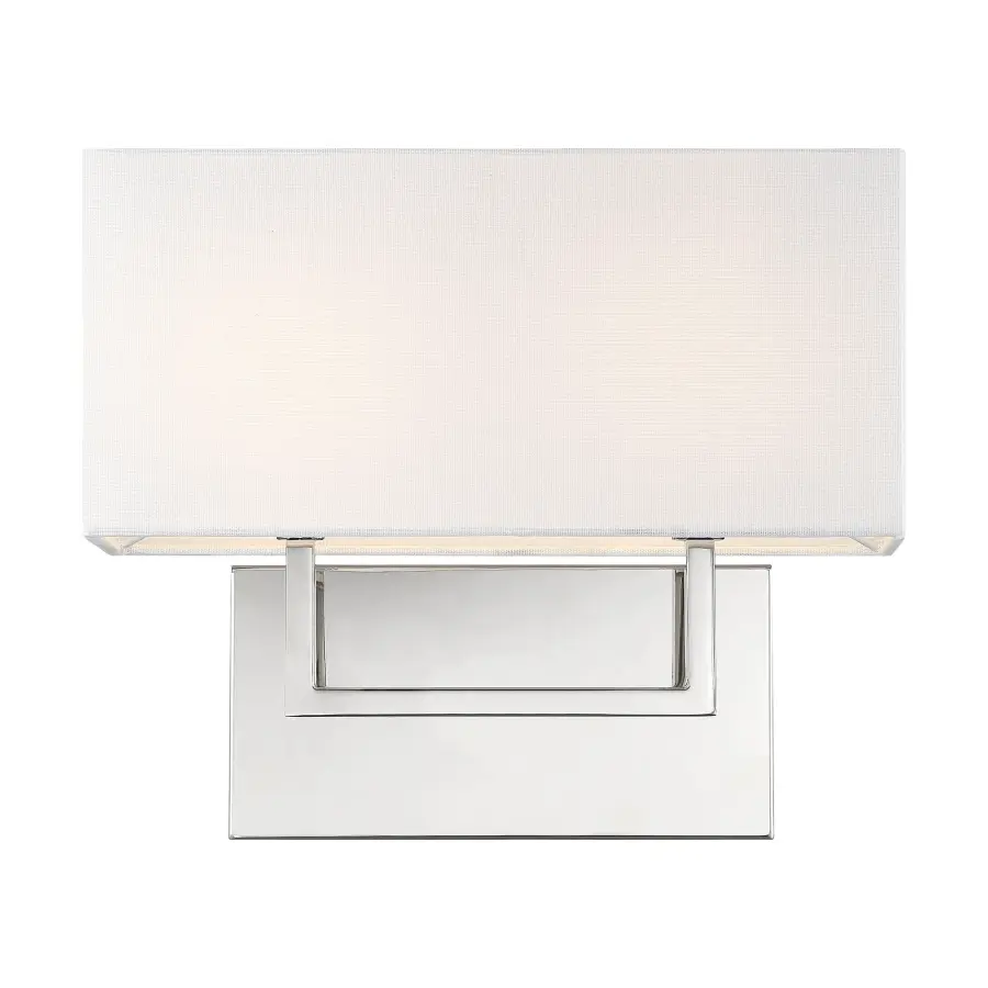 Tribeca 2-Light Vanity Sconce in Polished Nickel - Image 1