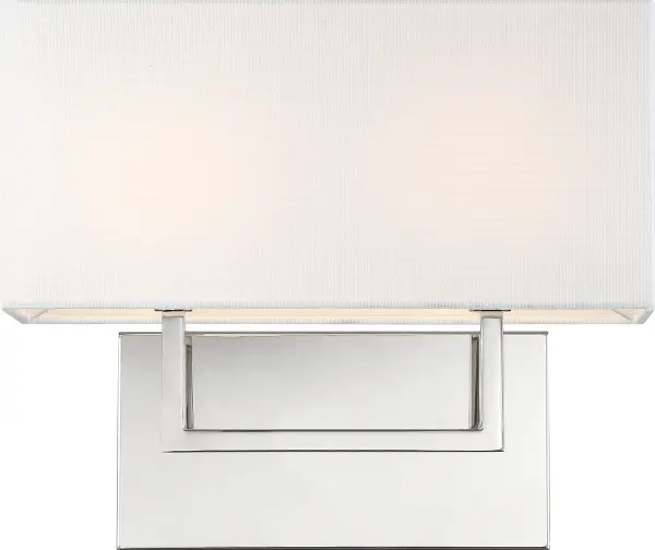 Tribeca 2-Light Vanity Sconce in Polished Nickel - Image 2