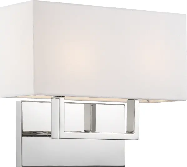 Tribeca 2-Light Vanity Sconce in Polished Nickel - Image 3
