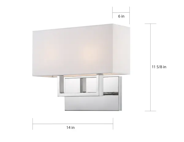 Tribeca 2-Light Vanity Sconce in Polished Nickel - Image 5