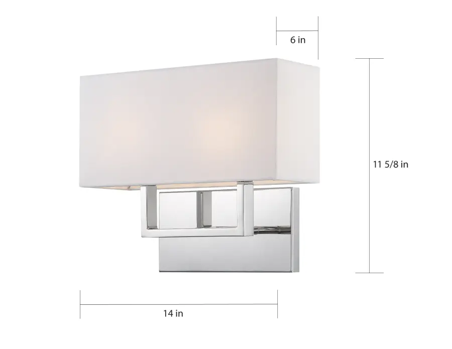 Tribeca 2-Light Vanity Sconce in Polished Nickel - Image 5