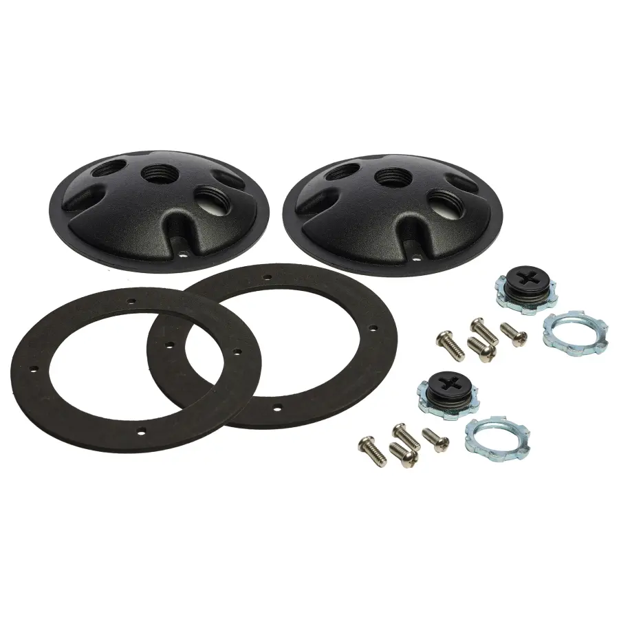 2-Light Die Cast Mounting Plate in Matte Black - Image 1