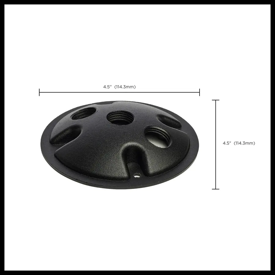 2-Light Die Cast Mounting Plate in Matte Black - Image 2