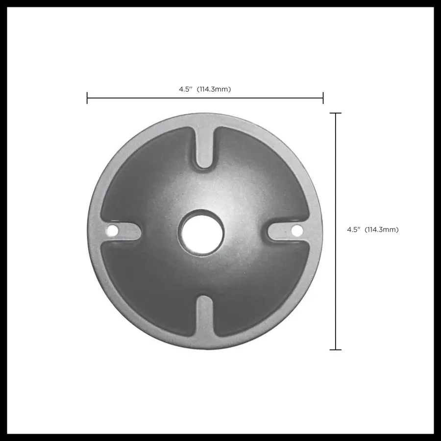 1-Light Die Cast Mounting Plate in Light Gray - Image 2