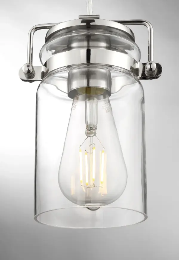 Antebellum Mini Pendant - Polished Nickel with Clear Glass - Image 4
