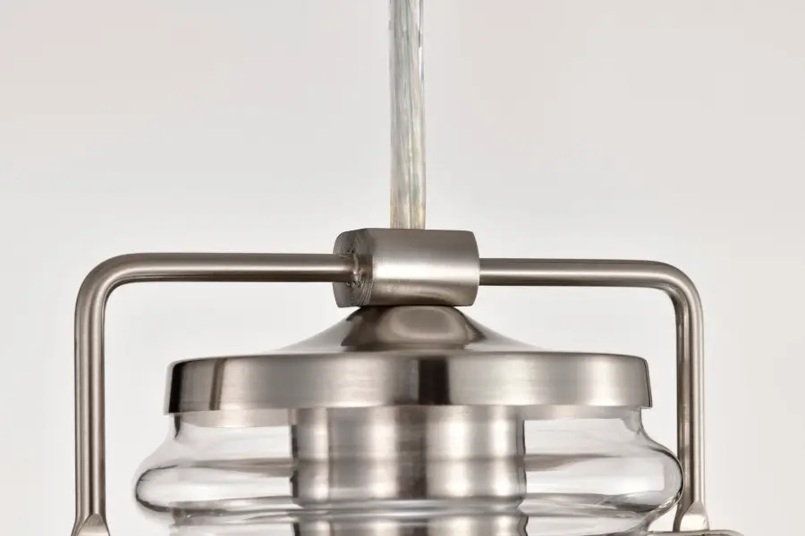 Antebellum Mini Pendant - Brushed Nickel with Clear Glass - Image 11