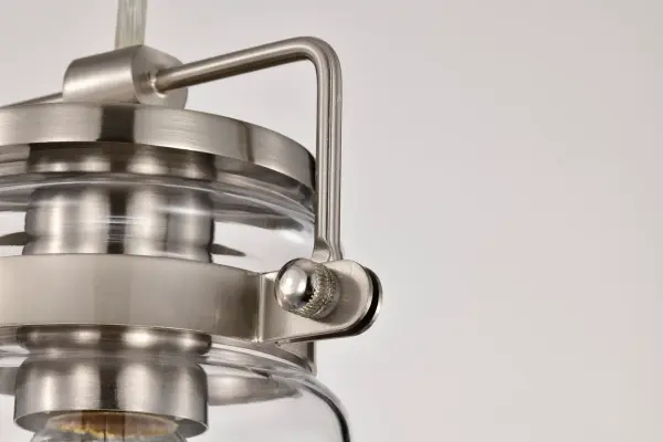 Antebellum Mini Pendant - Brushed Nickel with Clear Glass - Image 7