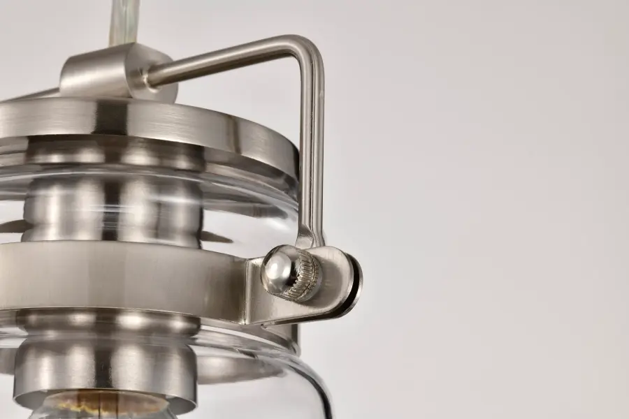 Antebellum Mini Pendant - Brushed Nickel with Clear Glass - Image 7