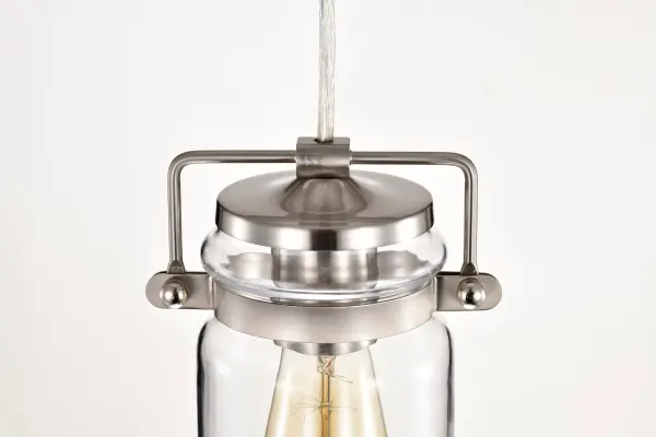 Antebellum Mini Pendant - Brushed Nickel with Clear Glass - Image 8