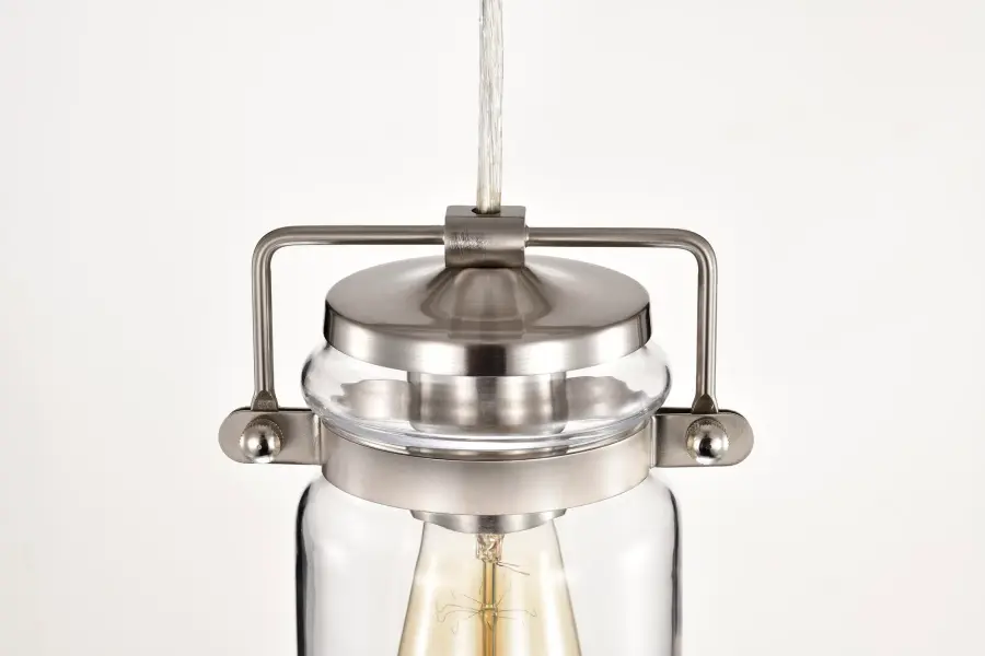 Antebellum Mini Pendant - Brushed Nickel with Clear Glass - Image 8