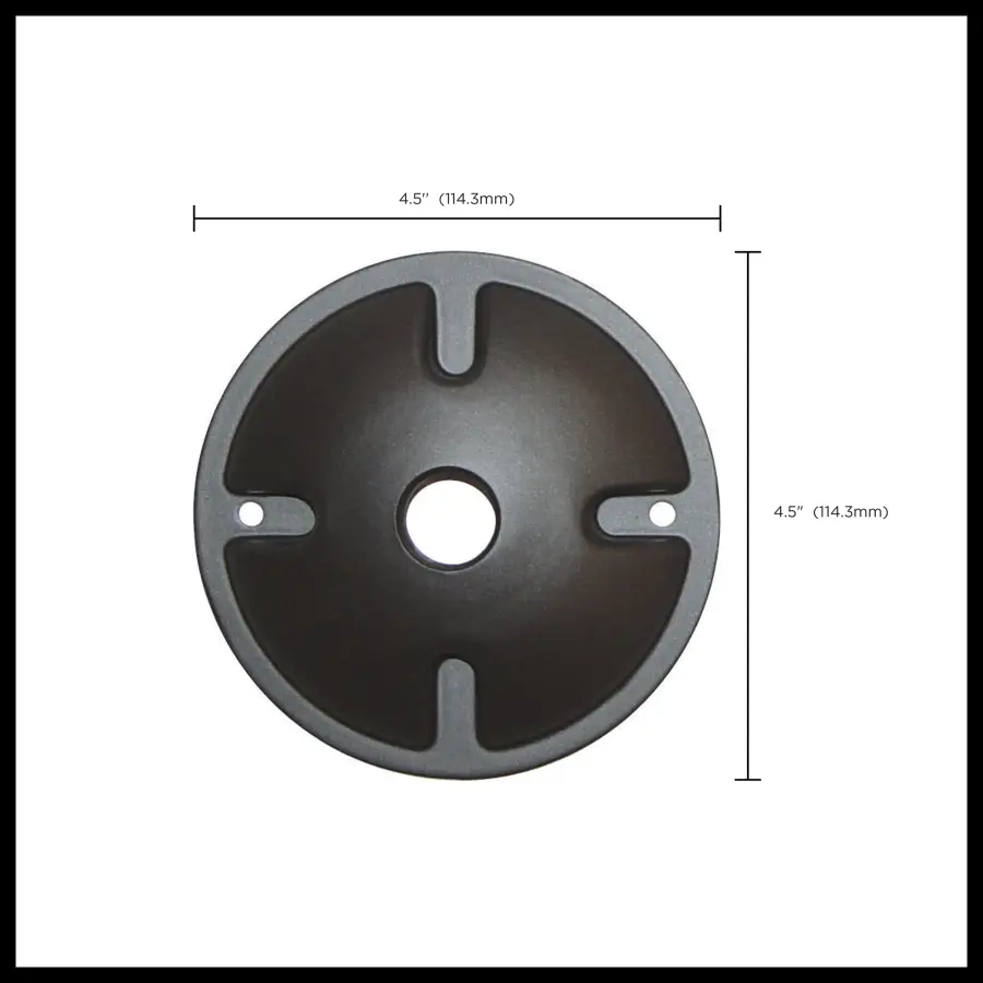 1-Light Die Cast Mounting Plate in Dark Gray - Image 2