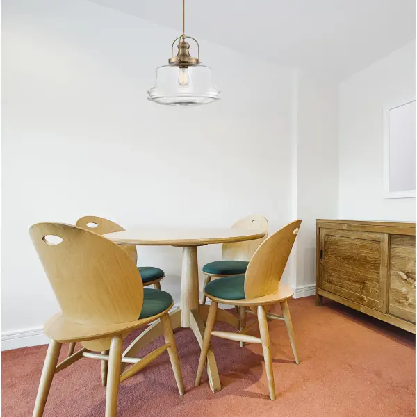 Basel 1-Light Pendant in Burnished Brass with Clear Glass - Image 6