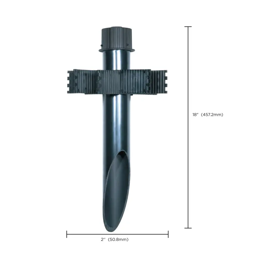 2" PVC Mounting Post in Dark Gray - Image 2