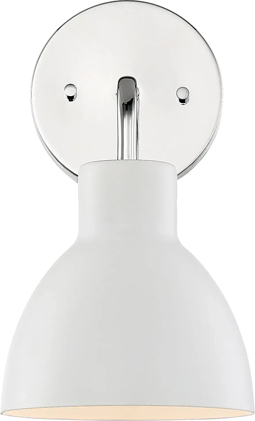 Sloan 1-Light Vanity Sconce in Polished Nickel with Matte White Shade - Image 2