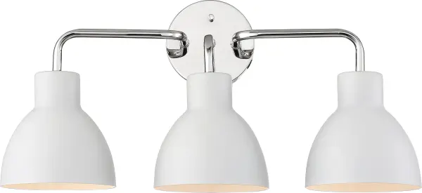 Sloan 3-Light Vanity in Polished Nickel with Matte White Shade - Image 2