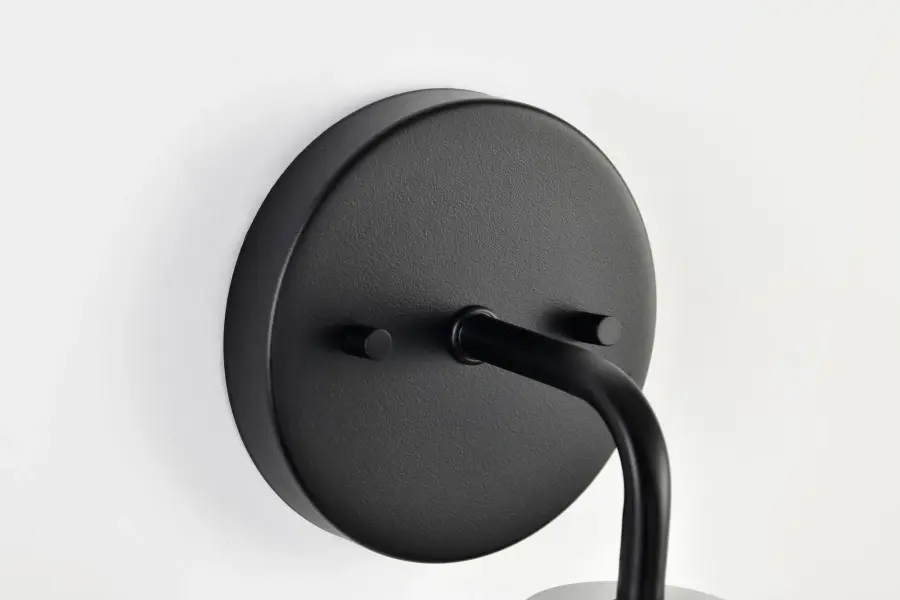 Sloan 1-Light Vanity Sconce in Matte Black with White Shade - Image 11
