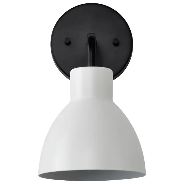 Sloan 1-Light Vanity Sconce in Matte Black with White Shade - Image 6