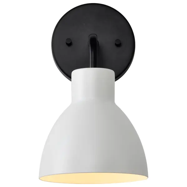 Sloan 1-Light Vanity Sconce in Matte Black with White Shade - Image 7