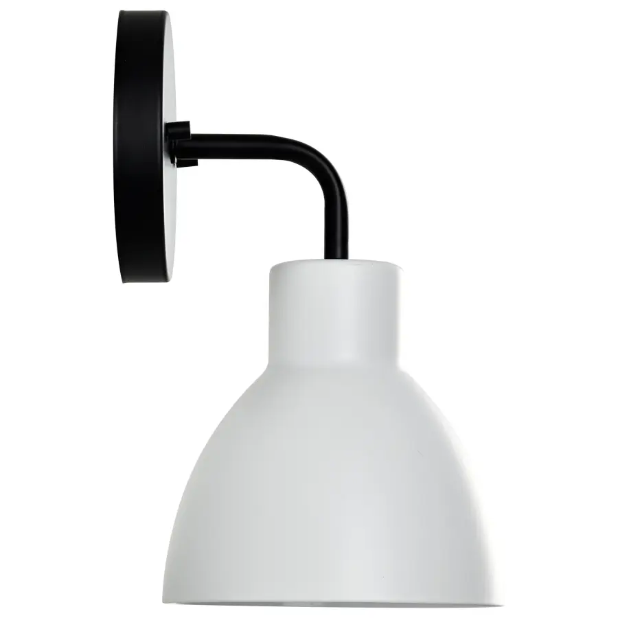 Sloan 1-Light Vanity Sconce in Matte Black with White Shade - Image 8