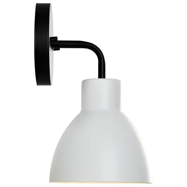 Sloan 1-Light Vanity Sconce in Matte Black with White Shade - Image 9