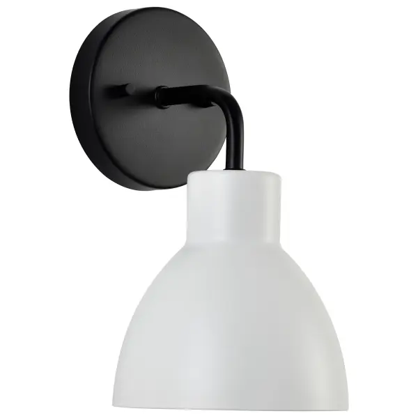 Sloan 1-Light Vanity Sconce in Matte Black with White Shade - Image 10