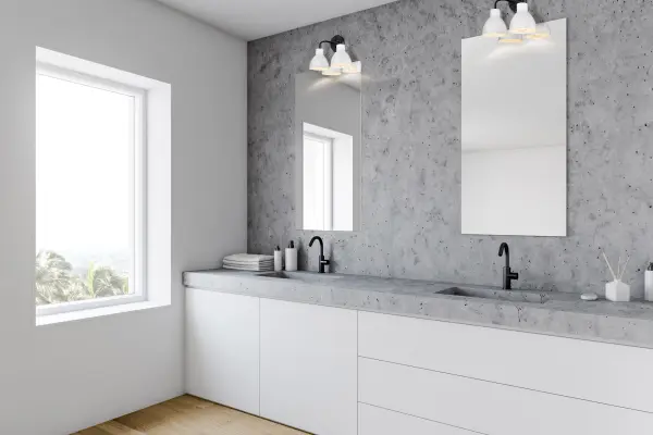 Sloan 2-Light Vanity in Matte Black with White Shade - Image 13