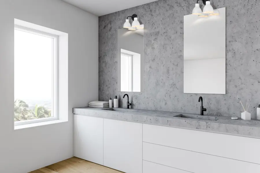 Sloan 2-Light Vanity in Matte Black with White Shade - Image 13