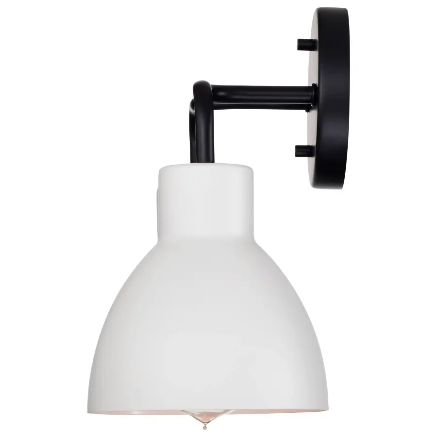 Sloan 2-Light Vanity in Matte Black with White Shade - Image 5