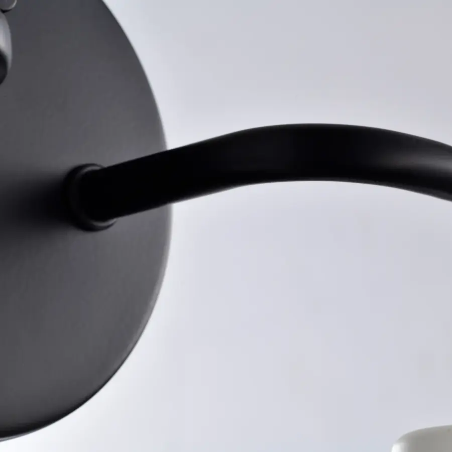 Sloan 2-Light Vanity in Matte Black with White Shade - Image 8