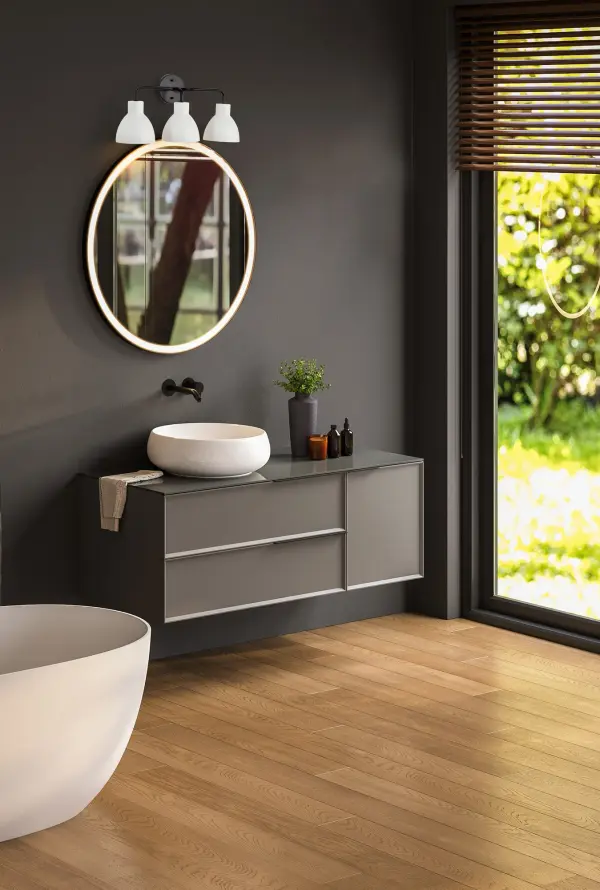 Sloan 3-Light Vanity in Matte Black with White Shade - Image 16