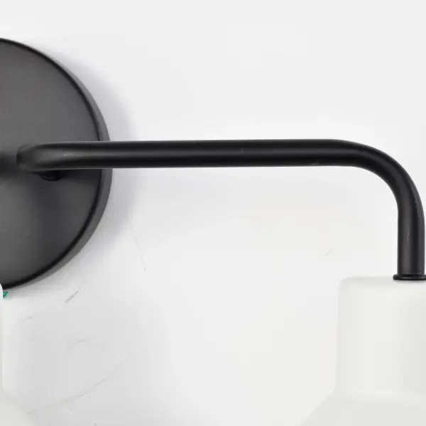 Sloan 3-Light Vanity in Matte Black with White Shade - Image 7