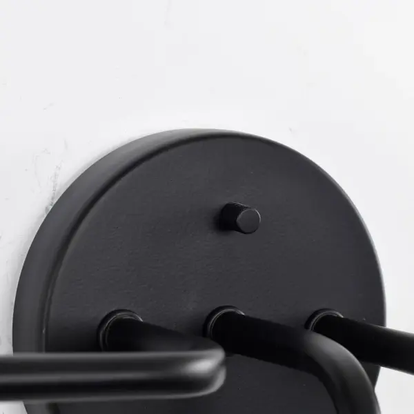 Sloan 3-Light Vanity in Matte Black with White Shade - Image 8