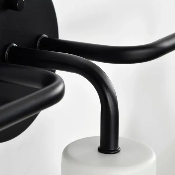 Sloan 3-Light Vanity in Matte Black with White Shade - Image 9