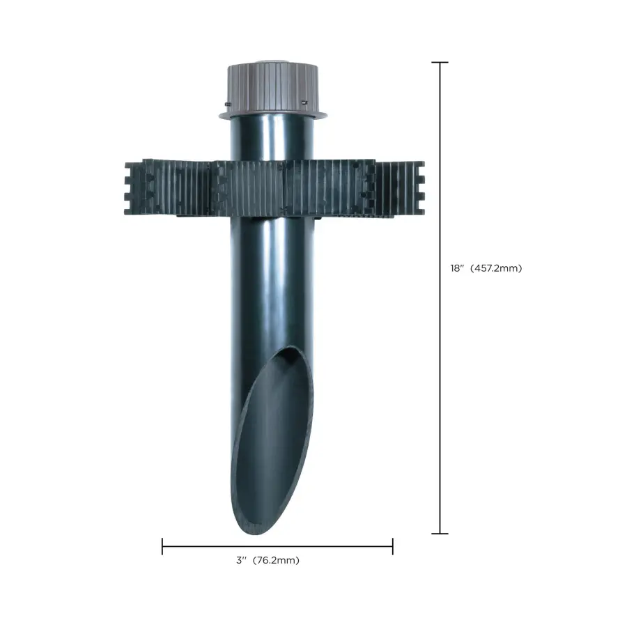 3" PVC Mounting Post - Light Gray - Image 2