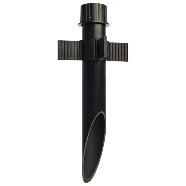 This 3-inch diameter mounting post provides a sturdy foundation for outdoor lighting fixtures. Made from weather-resistant PVC with a sleek matte black finish, it offers reliable performance and modern aesthetics.