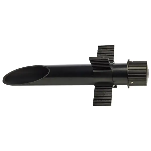 This 3-inch diameter mounting post provides a sturdy foundation for outdoor lighting fixtures. Made from weather-resistant PVC with a sleek matte black finish, it offers reliable performance and modern aesthetics. - alternate view