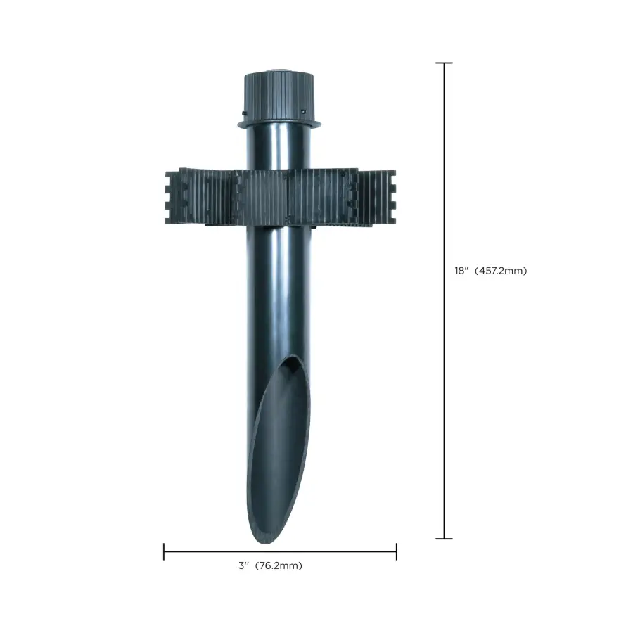 3" Diameter Mounting Post - Matte Black - Image 6