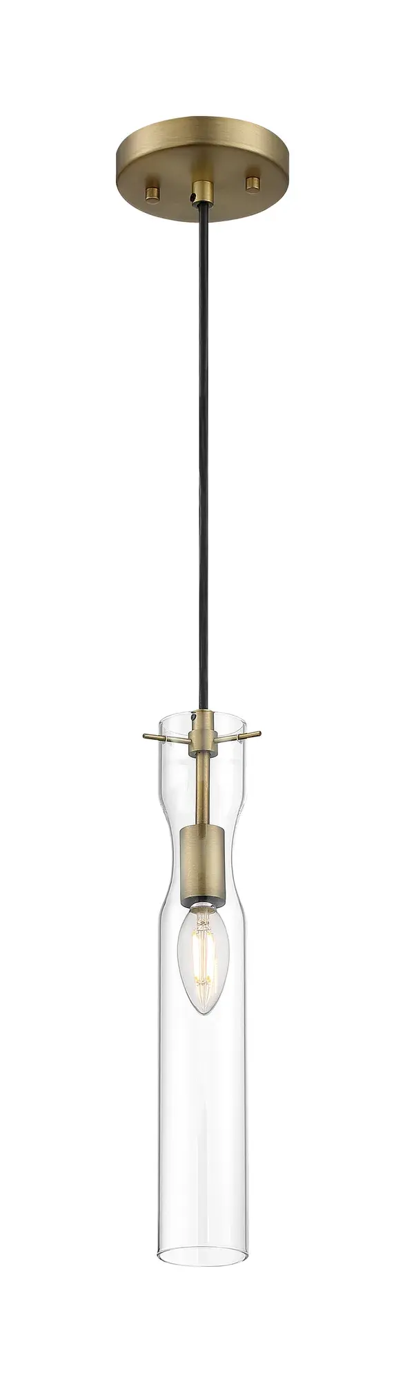 Spyglass Mini Pendant - Vintage Brass with Clear Glass - Image 5