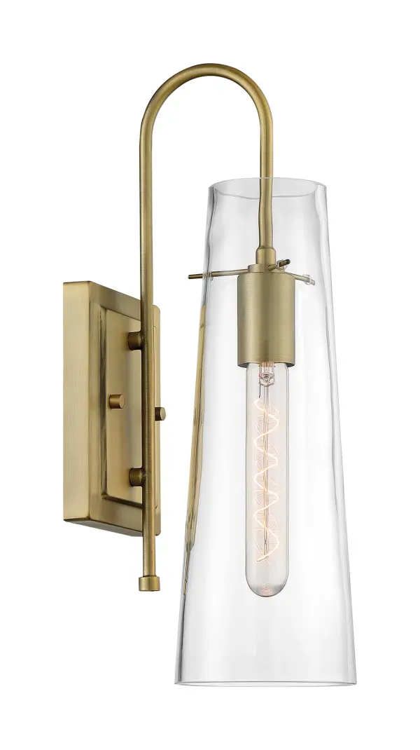 Alondra Wall Sconce - Vintage Brass with Clear Glass - Image 4