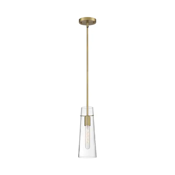Alondra Mini Pendant - Vintage Brass with Clear Glass - Image 1