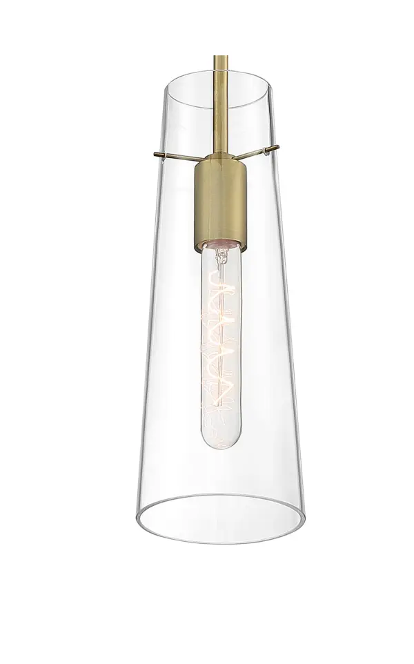 Alondra Mini Pendant - Vintage Brass with Clear Glass - Image 2