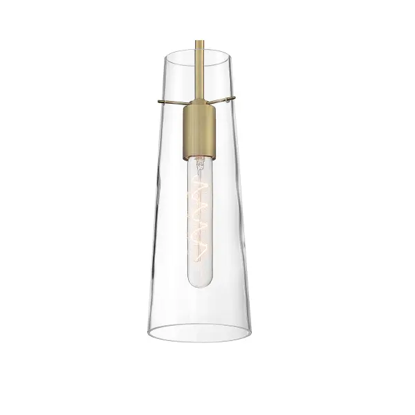 Alondra Mini Pendant - Vintage Brass with Clear Glass - Image 4