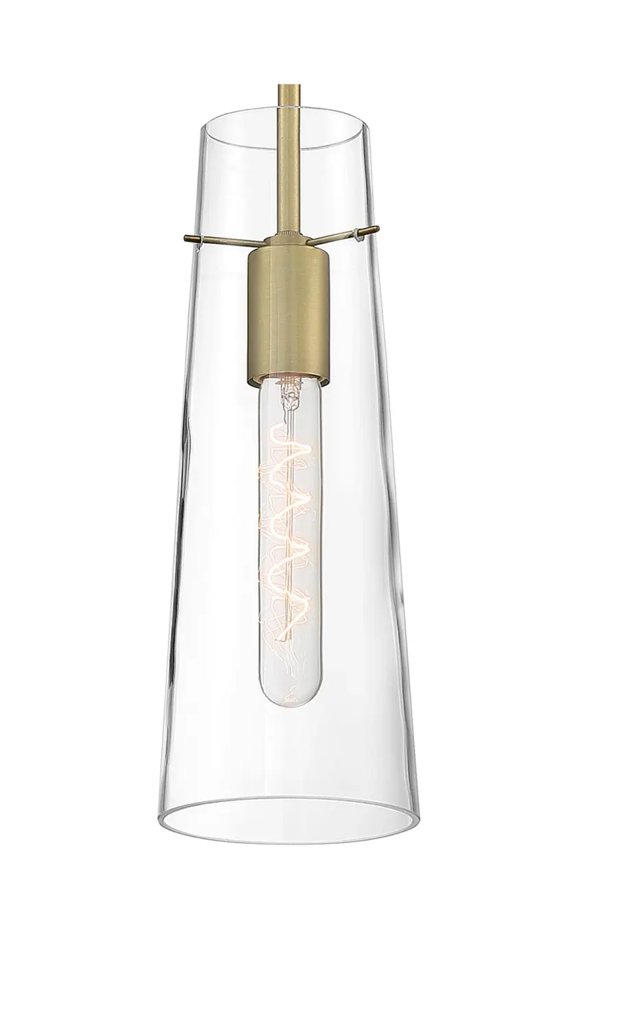 Alondra Mini Pendant - Vintage Brass with Clear Glass - Image 5
